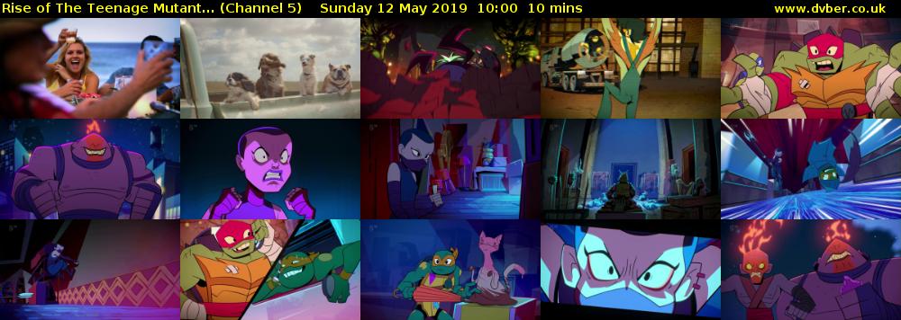 Rise of The Teenage Mutant... (Channel 5) Sunday 12 May 2019 10:00 - 10:10
