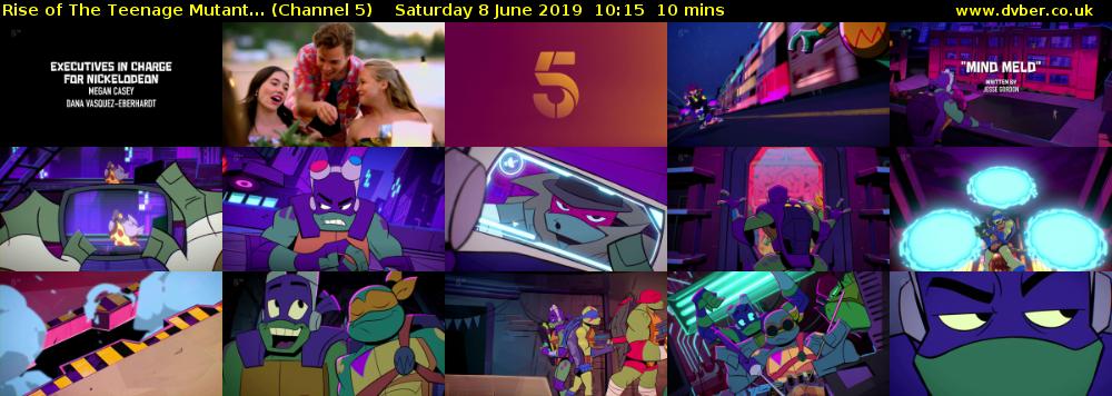 Rise of The Teenage Mutant... (Channel 5) Saturday 8 June 2019 10:15 - 10:25