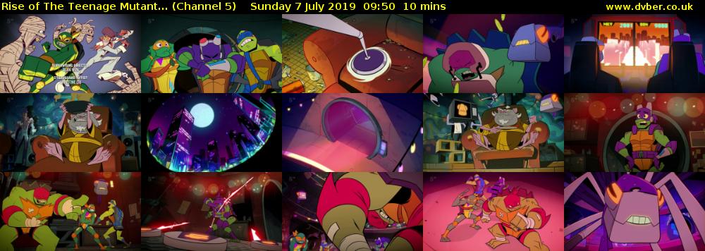 Rise of The Teenage Mutant... (Channel 5) Sunday 7 July 2019 09:50 - 10:00