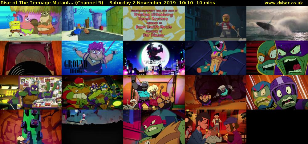 Rise of The Teenage Mutant... (Channel 5) Saturday 2 November 2019 10:10 - 10:20