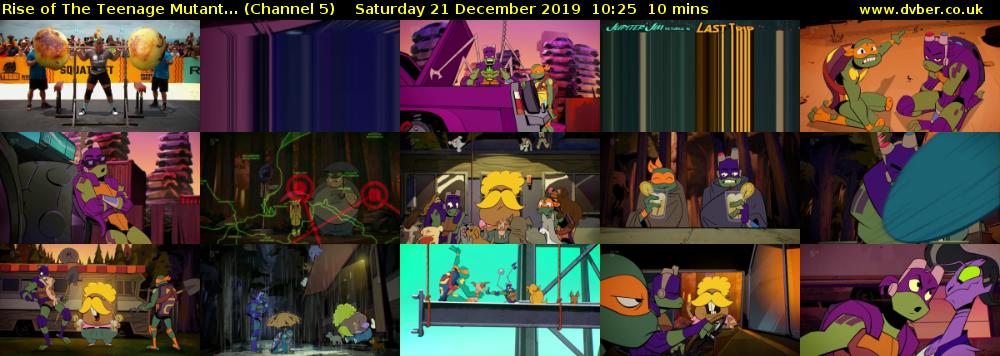 Rise of The Teenage Mutant... (Channel 5) Saturday 21 December 2019 10:25 - 10:35