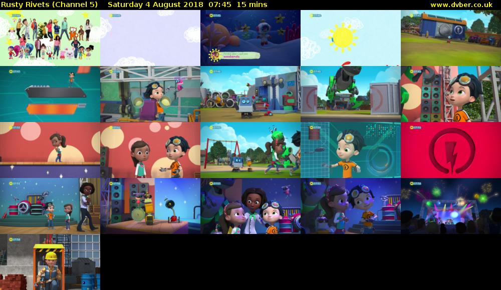 Rusty Rivets (Channel 5) Saturday 4 August 2018 07:45 - 08:00
