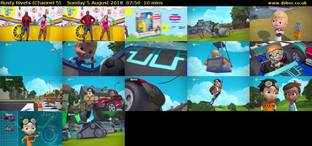 Rusty Rivets (Channel 5) Sunday 5 August 2018 07:50 - 08:00