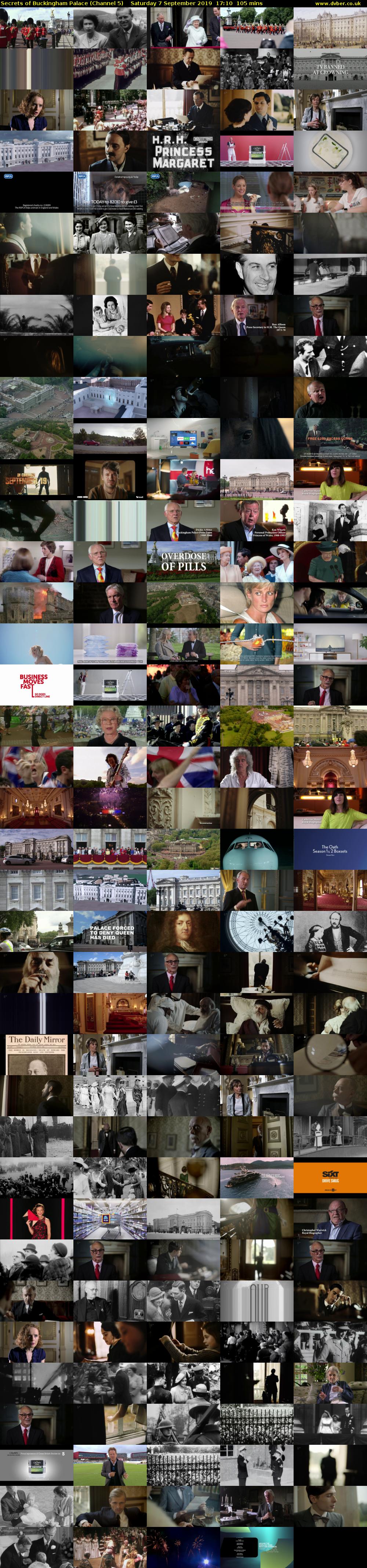 Secrets of Buckingham Palace (Channel 5) Saturday 7 September 2019 17:10 - 18:55
