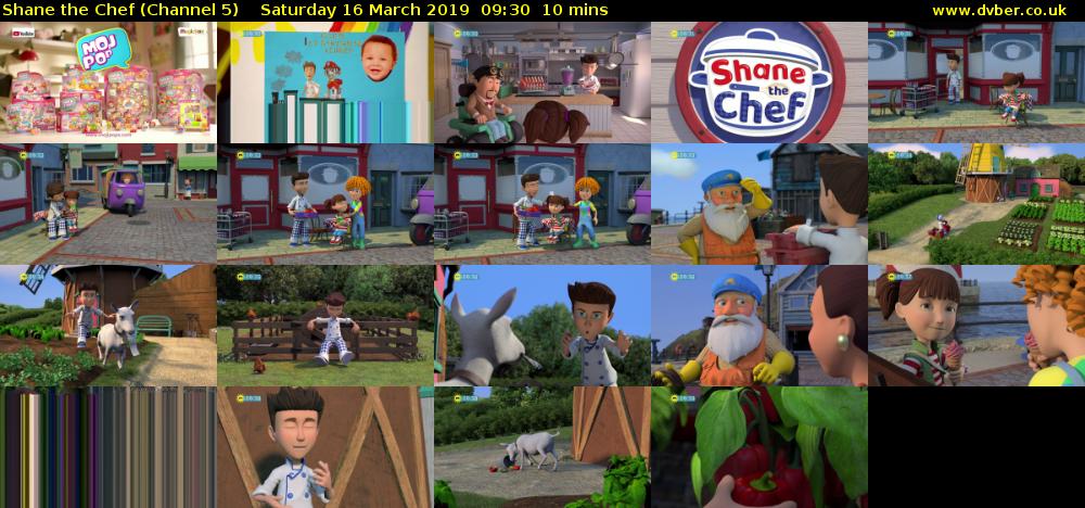 Shane the Chef (Channel 5) Saturday 16 March 2019 09:30 - 09:40