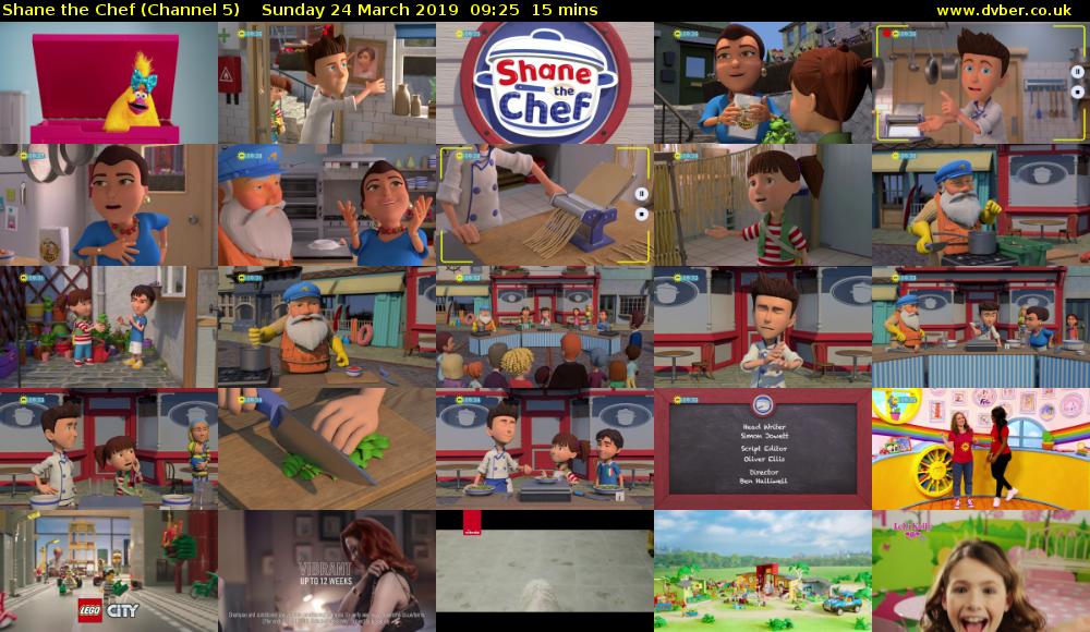 Shane the Chef (Channel 5) Sunday 24 March 2019 09:25 - 09:40