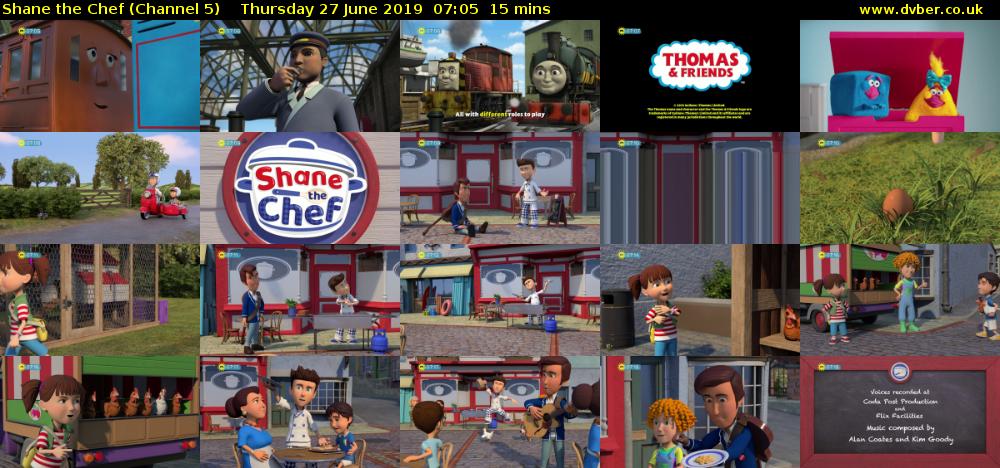 Shane the Chef (Channel 5) Thursday 27 June 2019 07:05 - 07:20