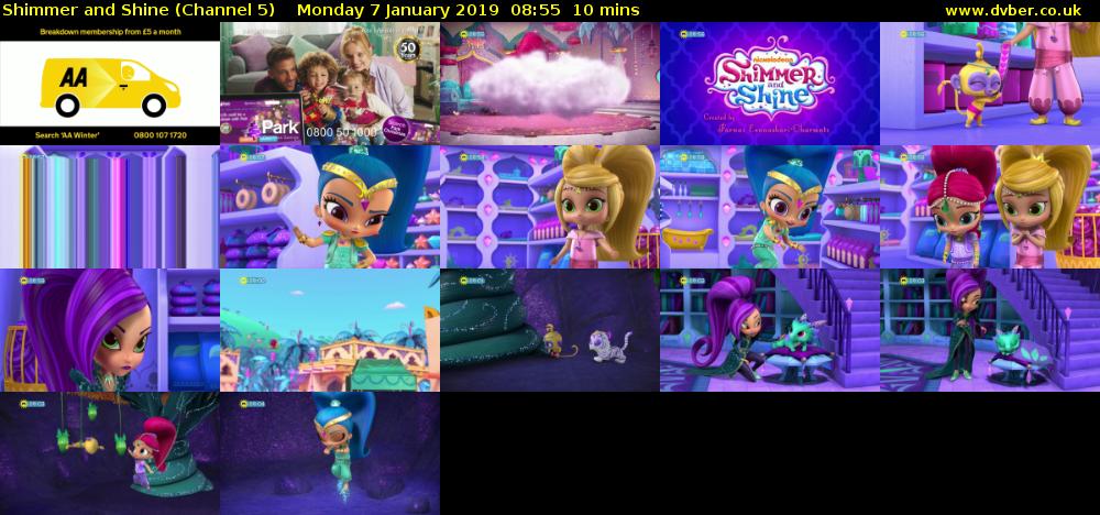 Shimmer and Shine (Channel 5) Monday 7 January 2019 08:55 - 09:05