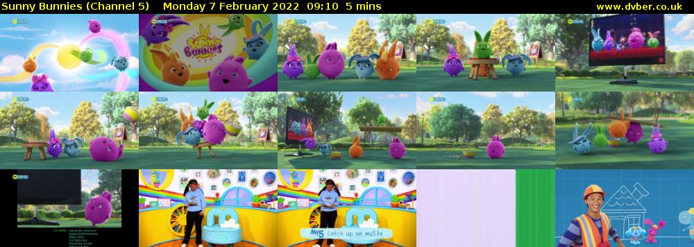 Sunny Bunnies (Channel 5) Monday 7 February 2022 09:10 - 09:15