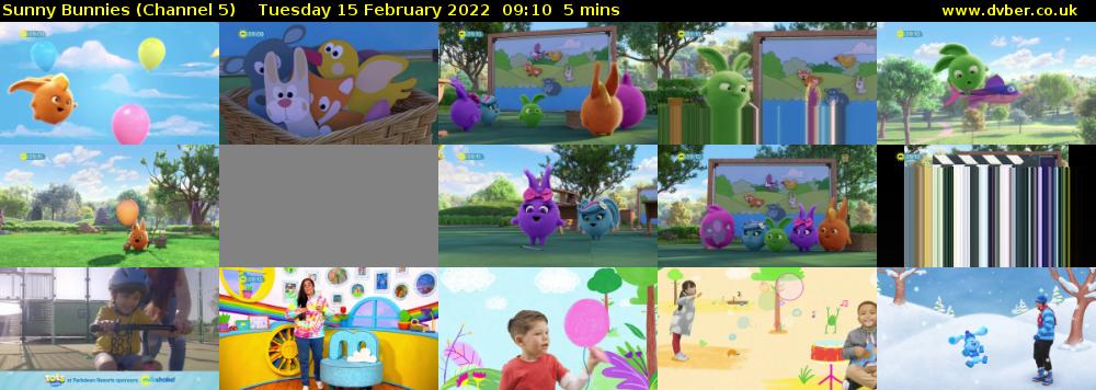 Sunny Bunnies (Channel 5) Tuesday 15 February 2022 09:10 - 09:15