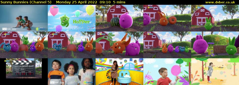Sunny Bunnies (Channel 5) Monday 25 April 2022 09:10 - 09:15