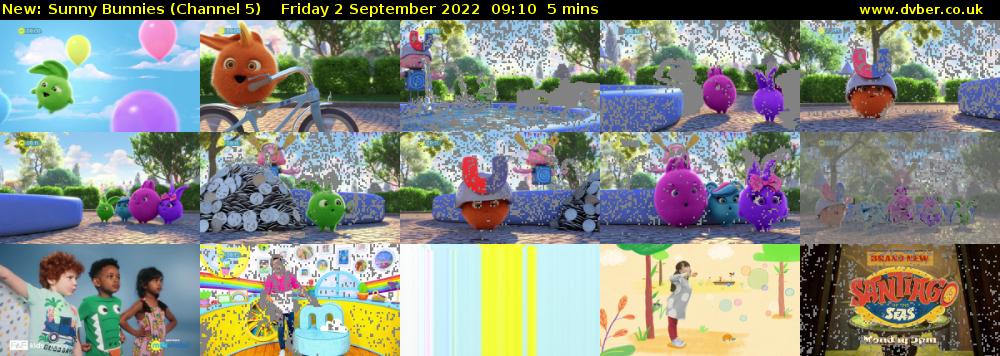 Sunny Bunnies (Channel 5) Friday 2 September 2022 09:10 - 09:15