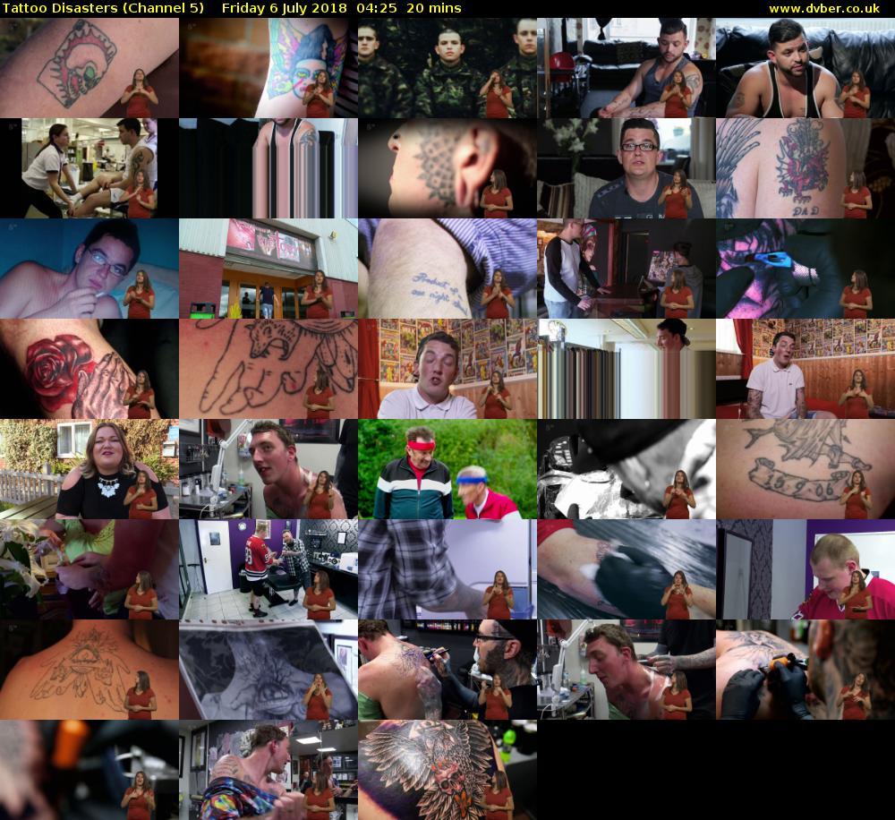 Tattoo Disasters (Channel 5) Friday 6 July 2018 04:25 - 04:45