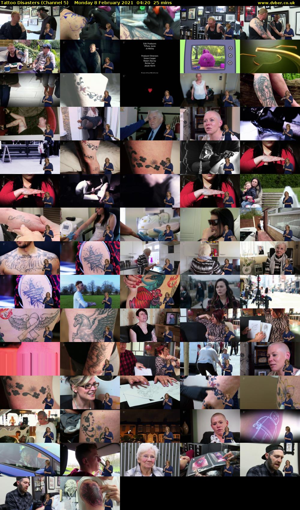 Tattoo Disasters (Channel 5) Monday 8 February 2021 04:20 - 04:45