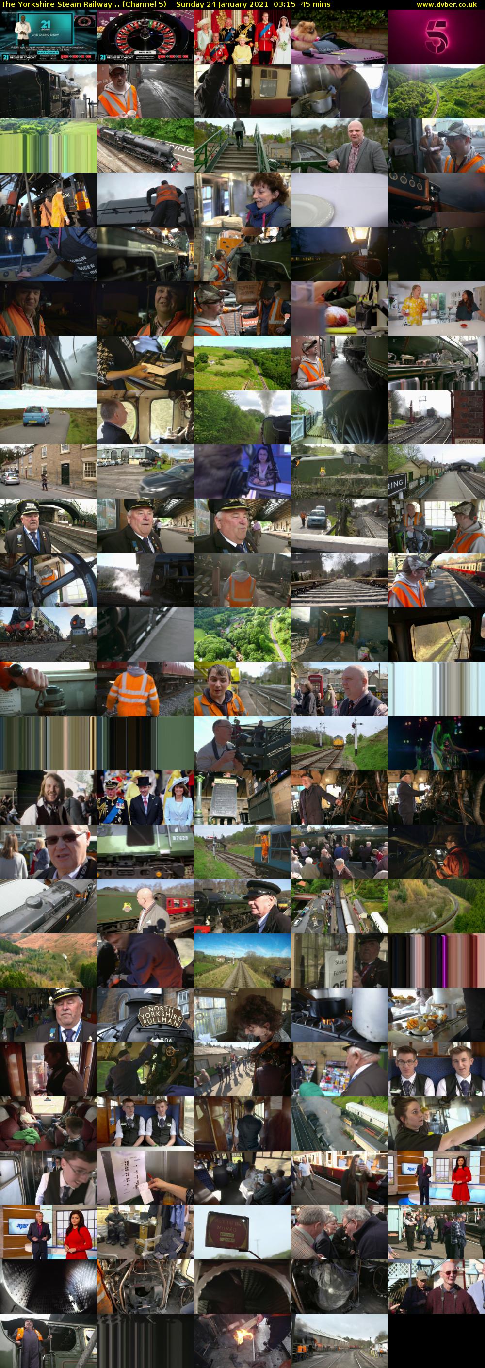 The Yorkshire Steam Railway:.. (Channel 5) Sunday 24 January 2021 03:15 - 04:00