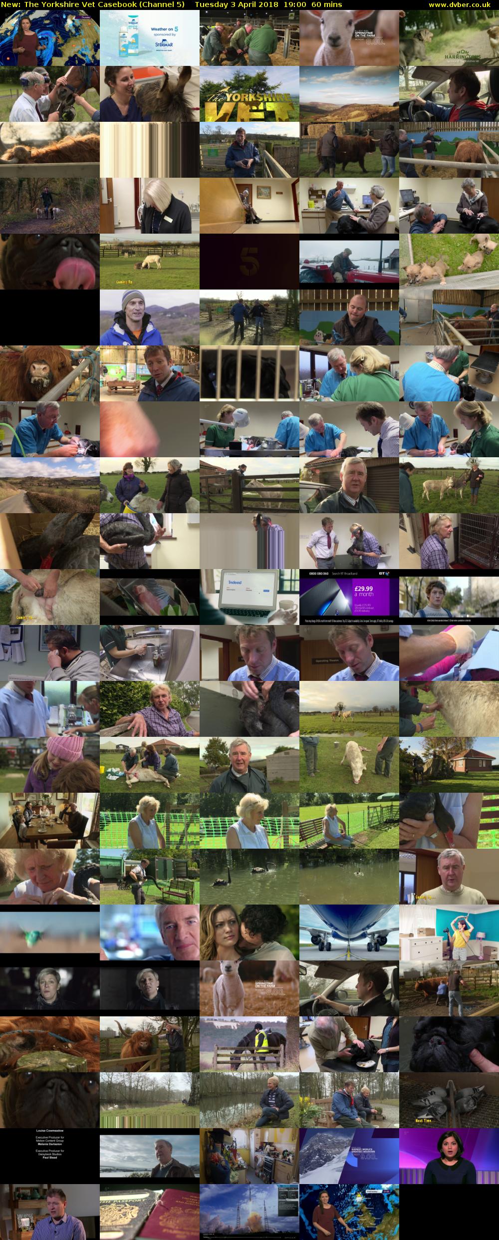 The Yorkshire Vet Casebook (Channel 5) Tuesday 3 April 2018 19:00 - 20:00