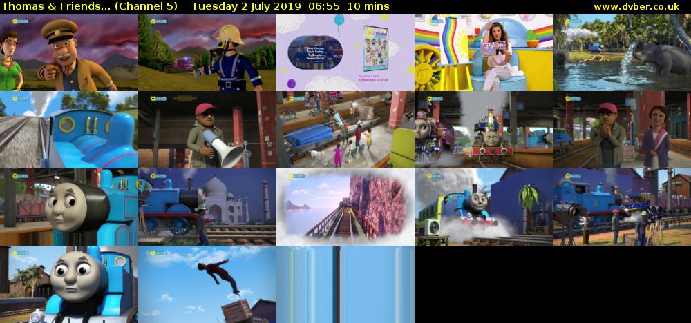 Thomas & Friends... (Channel 5) Tuesday 2 July 2019 06:55 - 07:05