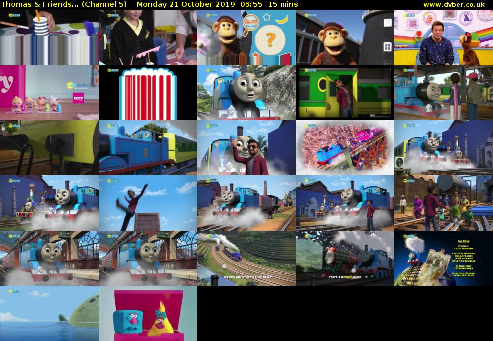 Thomas & Friends... (Channel 5) Monday 21 October 2019 06:55 - 07:10