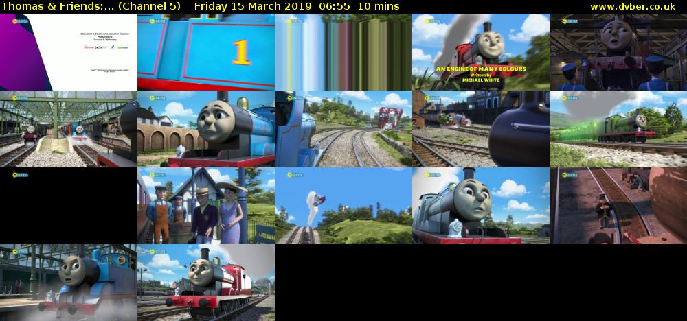 Thomas & Friends:... (Channel 5) Friday 15 March 2019 06:55 - 07:05