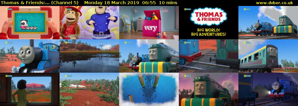 Thomas & Friends:... (Channel 5) Monday 18 March 2019 06:55 - 07:05