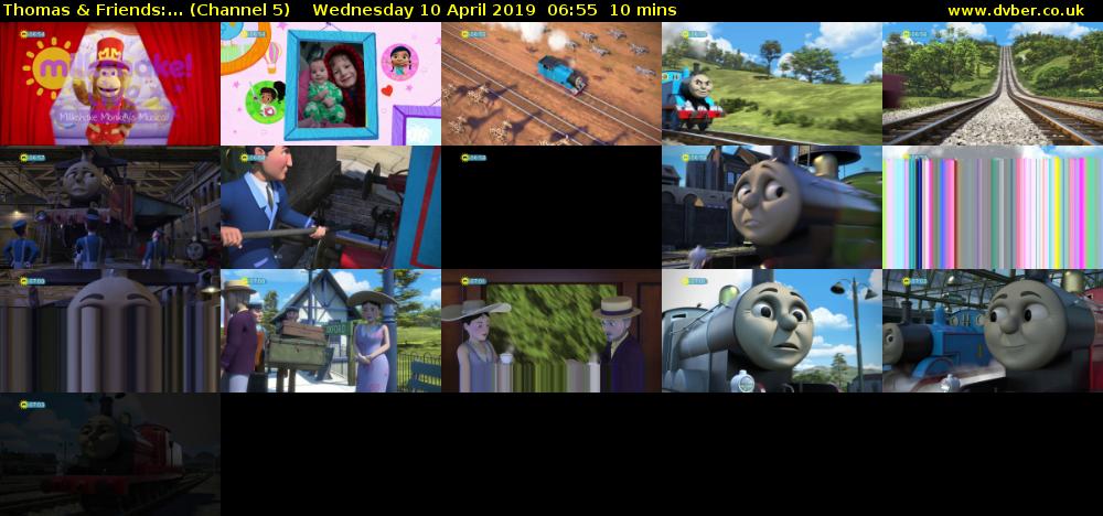 Thomas & Friends:... (Channel 5) Wednesday 10 April 2019 06:55 - 07:05