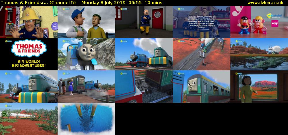 Thomas & Friends:... (Channel 5) Monday 8 July 2019 06:55 - 07:05