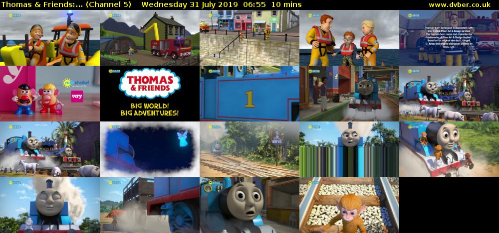Thomas & Friends:... (Channel 5) Wednesday 31 July 2019 06:55 - 07:05