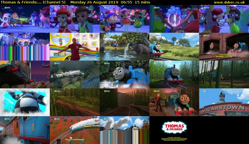 Thomas & Friends:... (Channel 5) Monday 26 August 2019 06:55 - 07:10