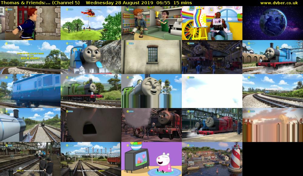 Thomas & Friends:... (Channel 5) Wednesday 28 August 2019 06:55 - 07:10