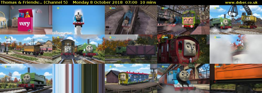 Thomas & Friends:.. (Channel 5) Monday 8 October 2018 07:00 - 07:10