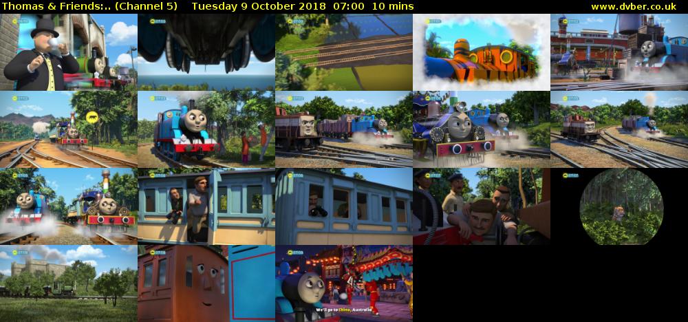 Thomas & Friends:.. (Channel 5) Tuesday 9 October 2018 07:00 - 07:10