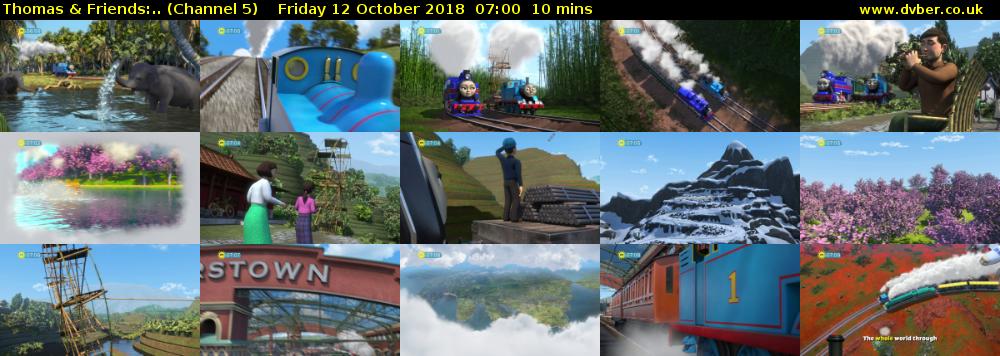 Thomas & Friends:.. (Channel 5) Friday 12 October 2018 07:00 - 07:10