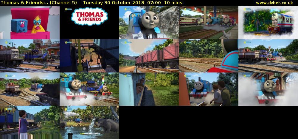 Thomas & Friends:.. (Channel 5) Tuesday 30 October 2018 07:00 - 07:10