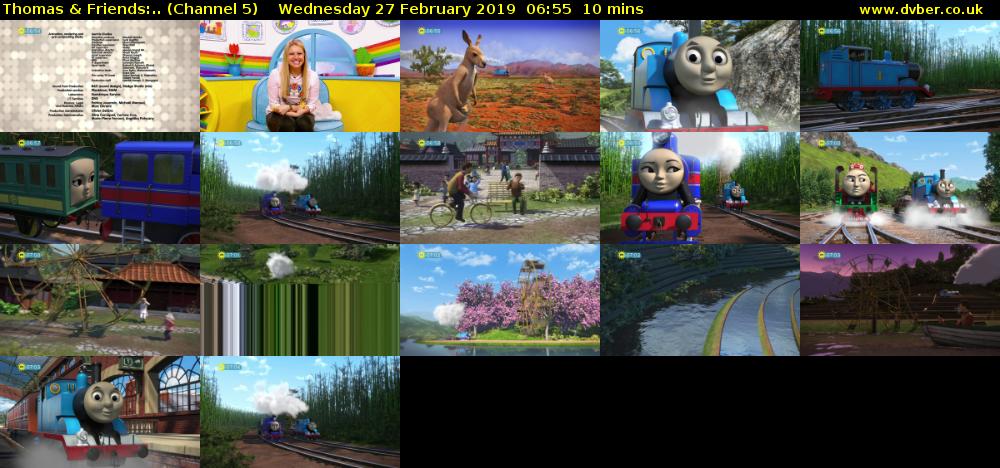 Thomas & Friends:.. (Channel 5) Wednesday 27 February 2019 06:55 - 07:05