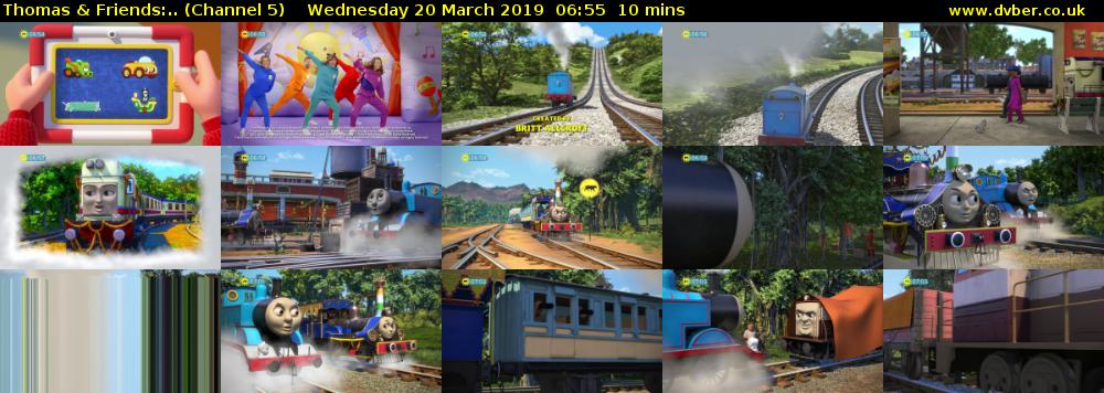 Thomas & Friends:.. (Channel 5) Wednesday 20 March 2019 06:55 - 07:05