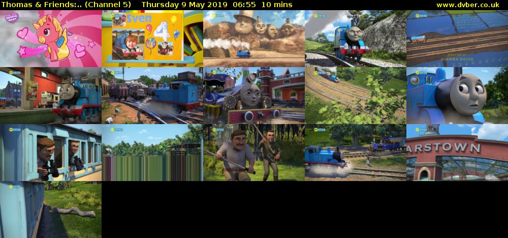 Thomas & Friends:.. (Channel 5) Thursday 9 May 2019 06:55 - 07:05