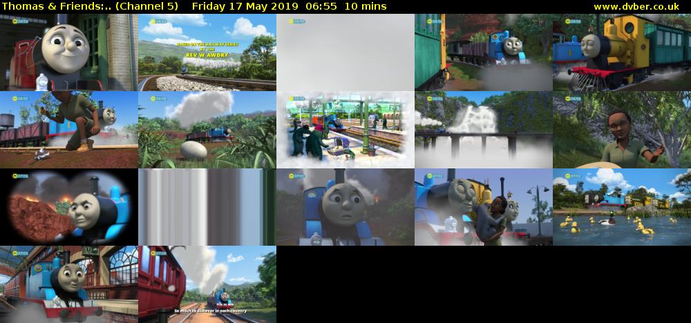 Thomas & Friends:.. (Channel 5) Friday 17 May 2019 06:55 - 07:05