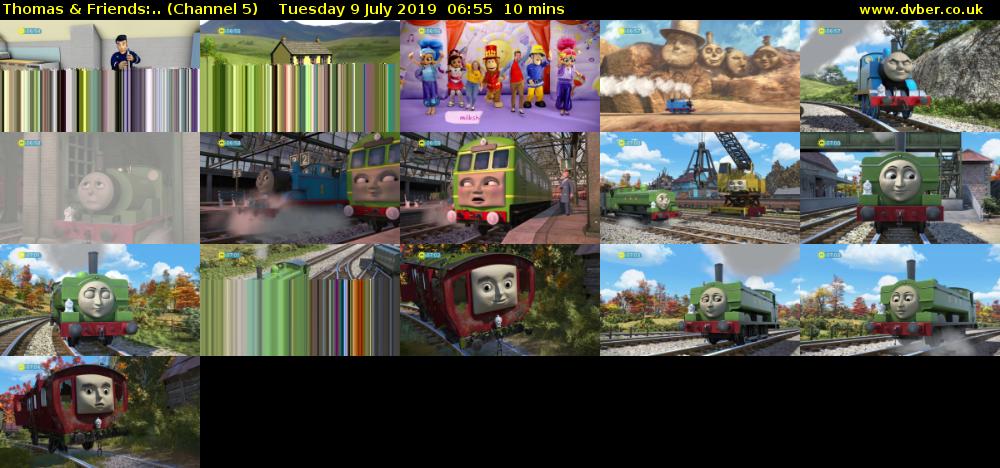 Thomas & Friends:.. (Channel 5) Tuesday 9 July 2019 06:55 - 07:05