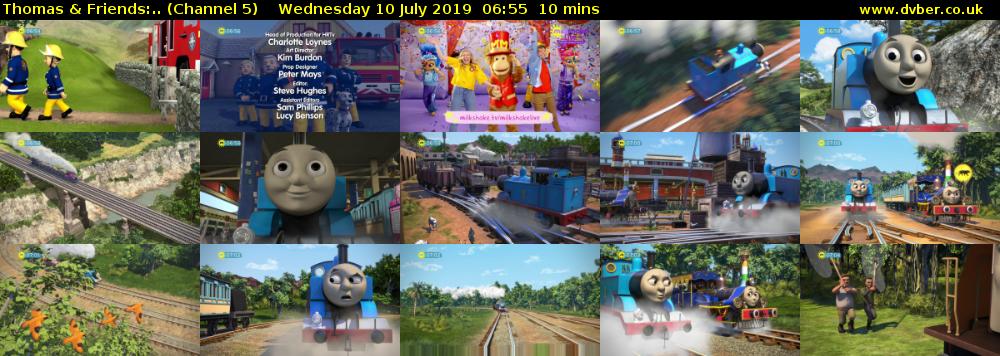 Thomas & Friends:.. (Channel 5) Wednesday 10 July 2019 06:55 - 07:05