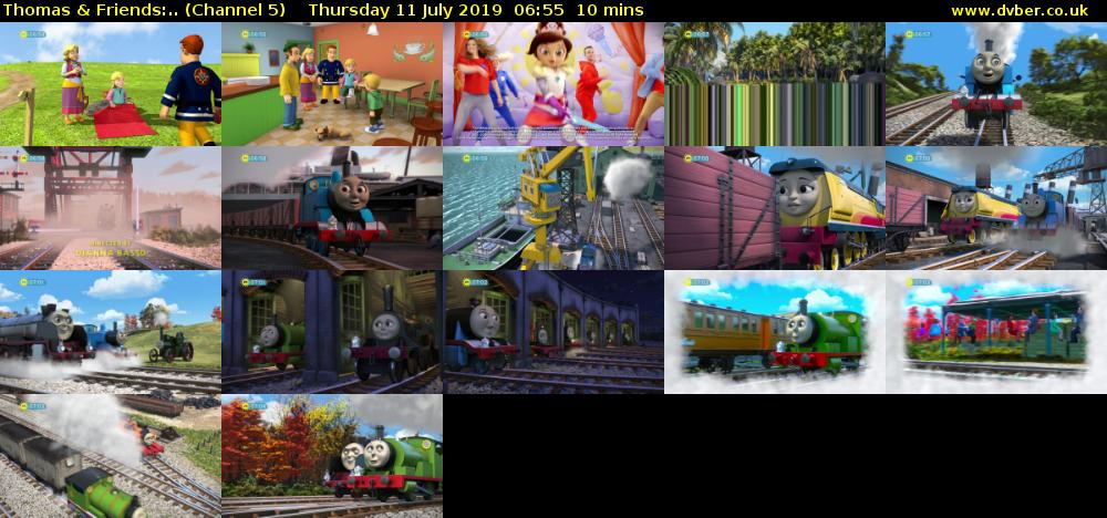 Thomas & Friends:.. (Channel 5) Thursday 11 July 2019 06:55 - 07:05