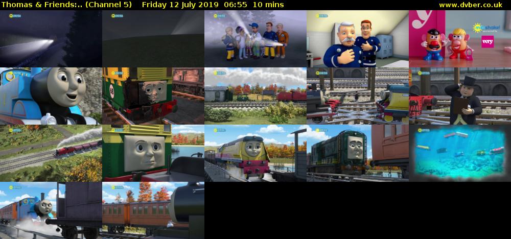 Thomas & Friends:.. (Channel 5) Friday 12 July 2019 06:55 - 07:05