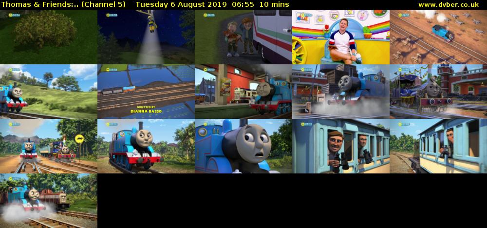 Thomas & Friends:.. (Channel 5) Tuesday 6 August 2019 06:55 - 07:05