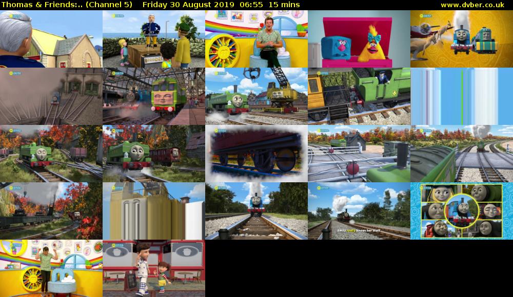 Thomas & Friends:.. (Channel 5) Friday 30 August 2019 06:55 - 07:10