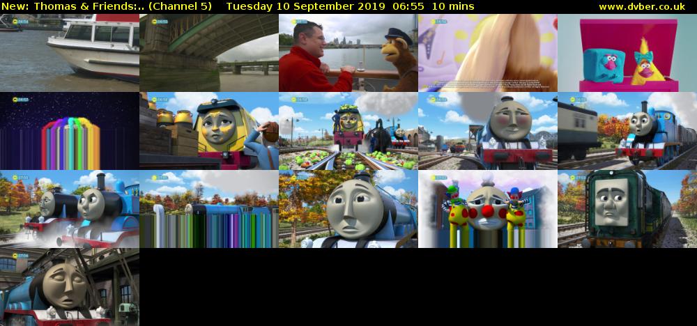 Thomas & Friends:.. (Channel 5) Tuesday 10 September 2019 06:55 - 07:05