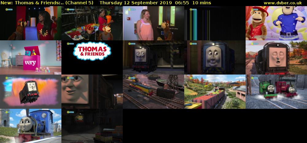 Thomas & Friends:.. (Channel 5) Thursday 12 September 2019 06:55 - 07:05