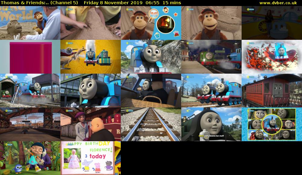 Thomas & Friends:.. (Channel 5) Friday 8 November 2019 06:55 - 07:10