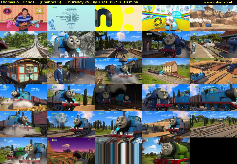 Thomas & Friends:.. (Channel 5) Thursday 29 July 2021 06:50 - 07:00