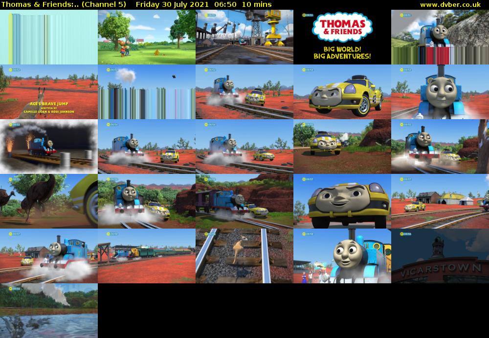 Thomas & Friends:.. (Channel 5) Friday 30 July 2021 06:50 - 07:00