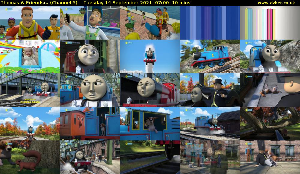 Thomas & Friends:.. (Channel 5) Tuesday 14 September 2021 07:00 - 07:10