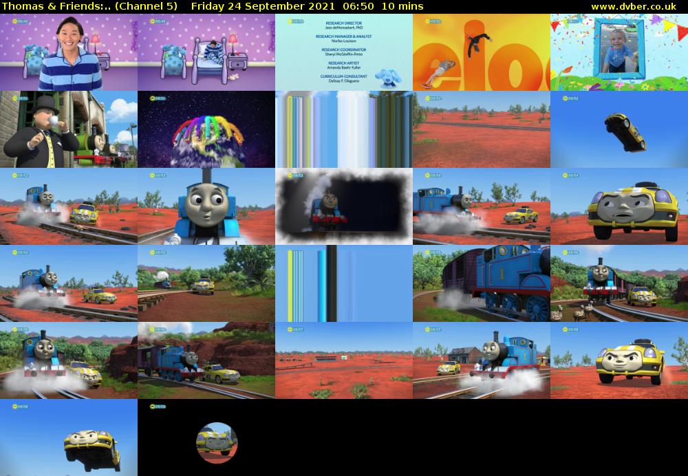Thomas & Friends:.. (Channel 5) Friday 24 September 2021 06:50 - 07:00